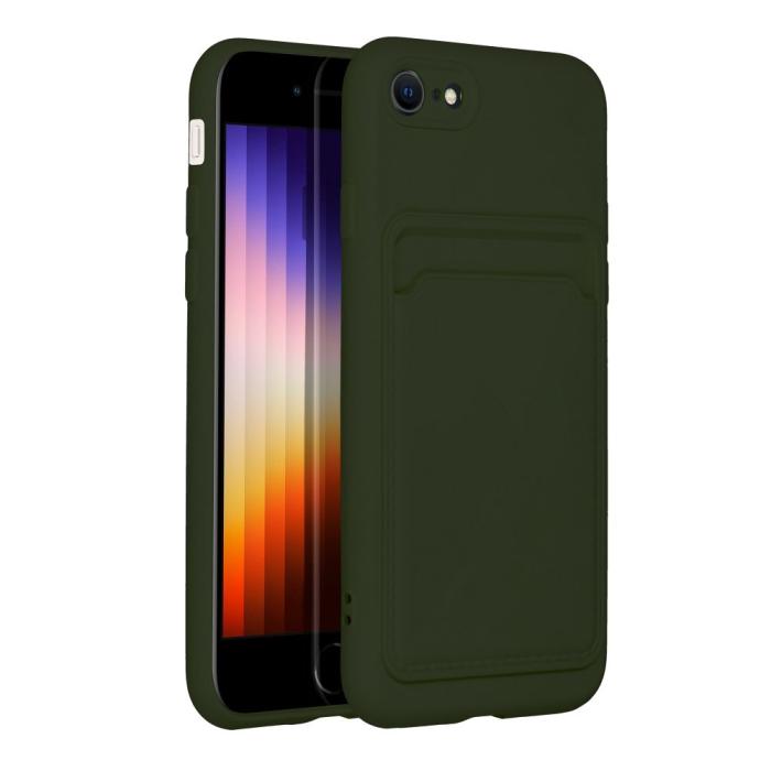 Forcell - iPhone 7/8/SE (2020/2022) Skal Forcell Korthållare - Grön