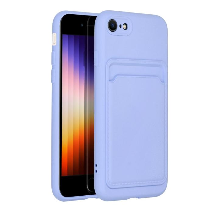 Forcell - iPhone 7/8/SE (2020/2022) Skal Forcell Korthållare Violett
