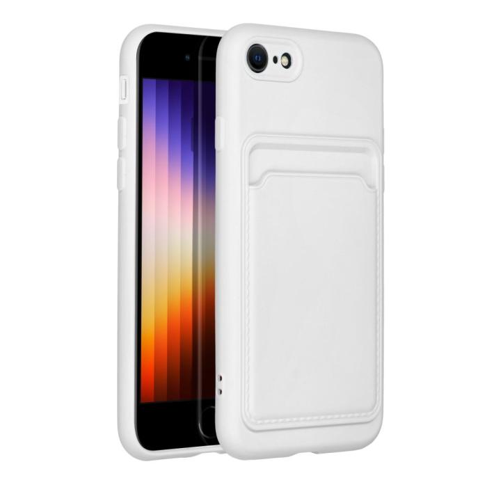 Forcell - iPhone 7/8/SE (2020/2022) Skal Forcell Korthållare Vit