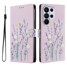 OEM - Samsung Galaxy S26 Ultra Pl&aring;nboksfodral M&ouml;nstertryck Konstl&auml;der - Lavendel