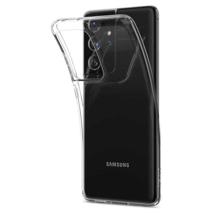 Spigen - SPIGEN Liquid Crystal Skal Galaxy S21 Ultra Crystal Clear