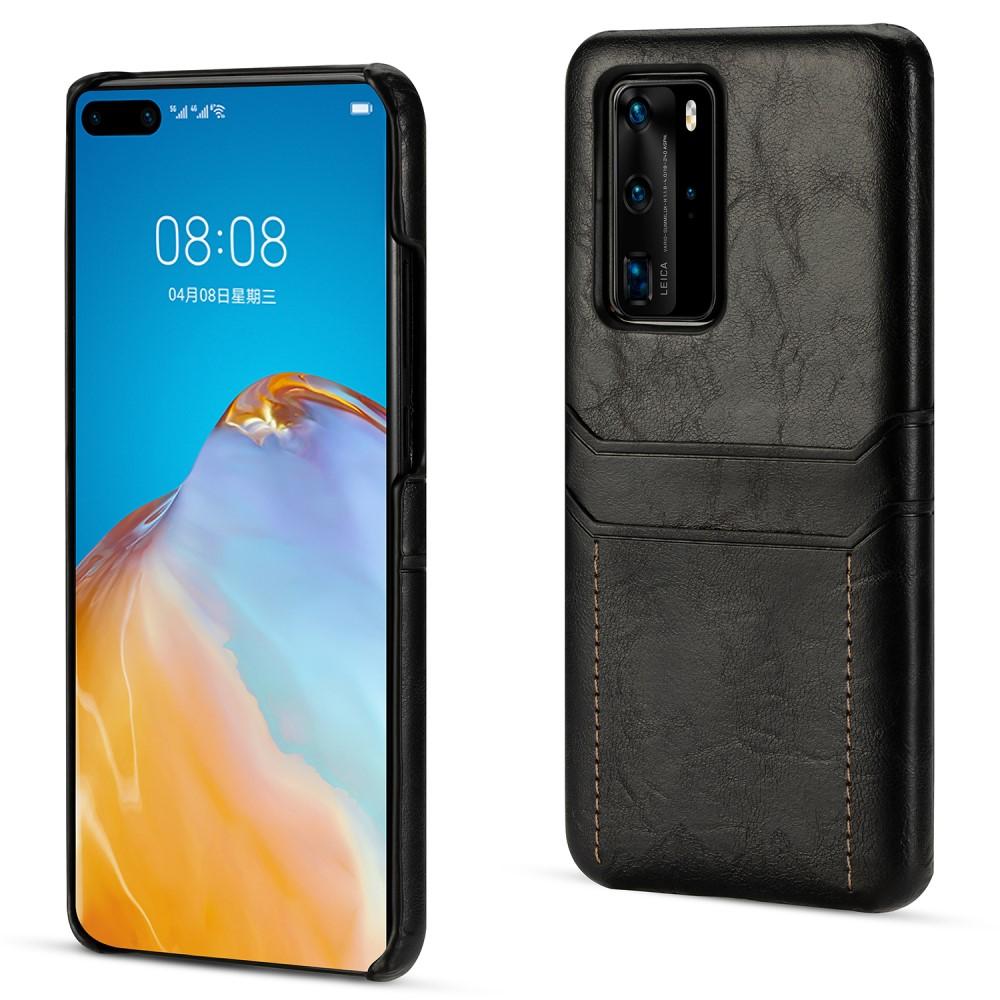 Skal med kortplatser till Huawei P40 - Svart | 2353 | AlltMobil