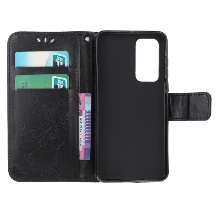OEM - Butterfly Plånboksfodral till Huawei P40 Pro - Svart