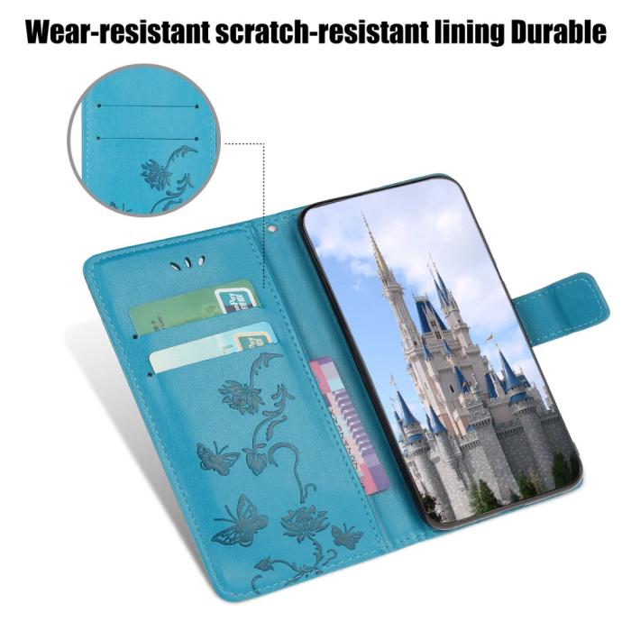 OEM - Butterfly Plånboksfodral till Huawei P40 Pro - Blå