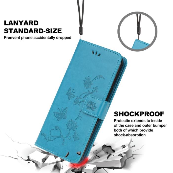 OEM - Butterfly Plånboksfodral till Huawei P40 Pro - Blå