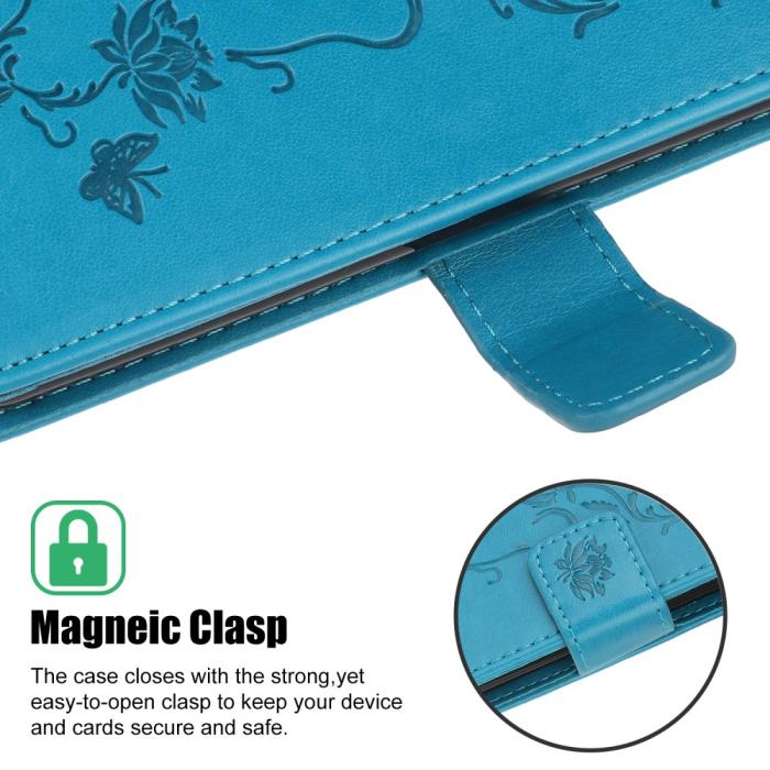 OEM - Butterfly Plånboksfodral till Huawei P40 Pro - Blå