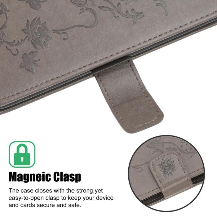 OEM - Butterfly Plånboksfodral till Huawei P40 - Grå