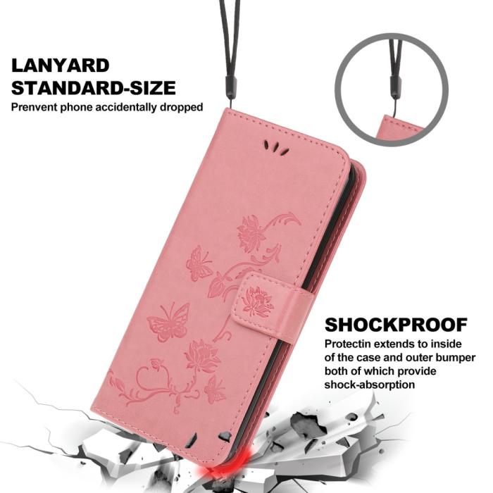OEM - Butterfly Plånboksfodral till Huawei P40 - Rosa