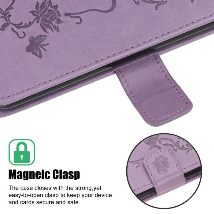 OEM - Butterfly Plånboksfodral till Huawei P40 Pro - Lila