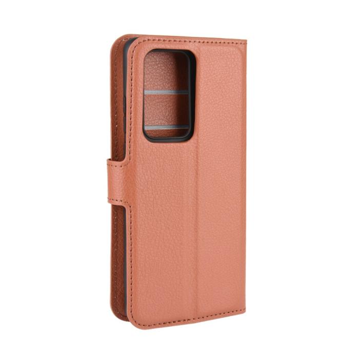 OEM - Litchi Plånboksfodral till Huawei P40 - Brun