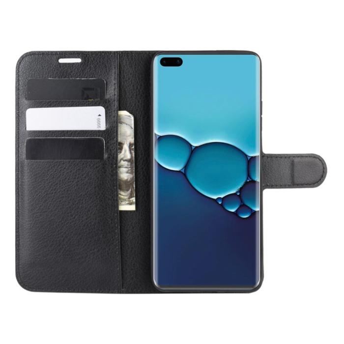 OEM - Litchi Plånboksfodral till Huawei P40 - Svart