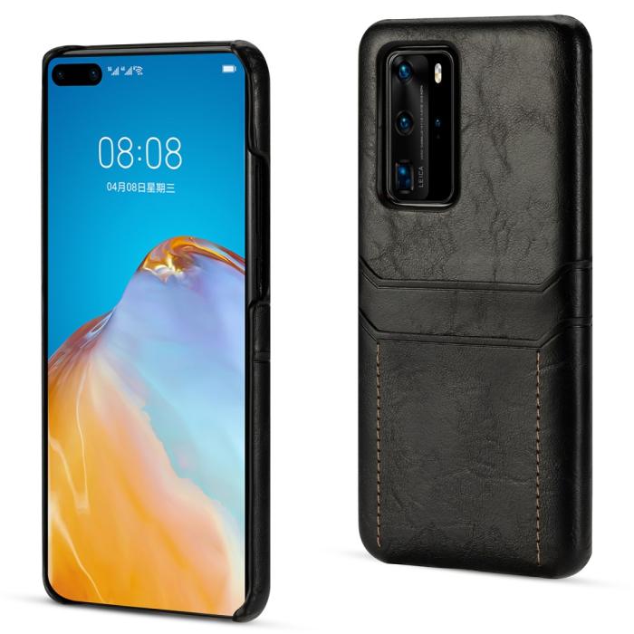 OEM - Skal med kortplatser till Huawei P40 - Svart