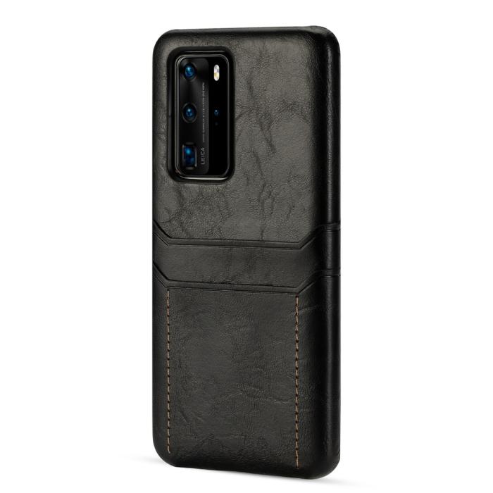 OEM - Skal med kortplatser till Huawei P40 - Svart