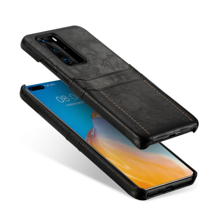 OEM - Skal med kortplatser till Huawei P40 - Svart