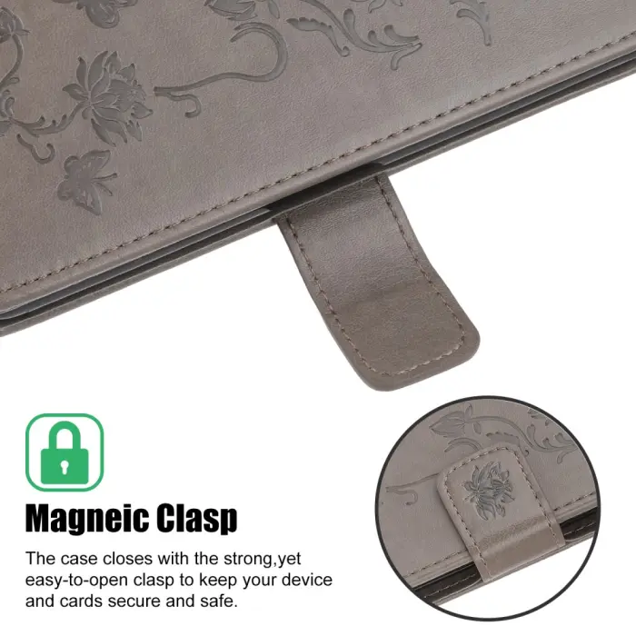 OEM - Butterfly Plånboksfodral till Huawei P40 - Grå