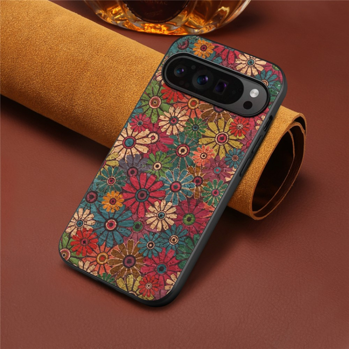 A-One Brand - Google Pixel 10/10 Pro Mobilskal Flower Print - Vår/Grön