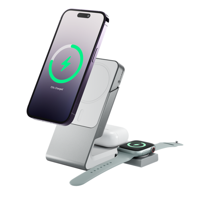 ALOGIC - ALOGIC 3-in-1 Trådlös Laddare Magsafe iPhone - Apple Watch - AirPods - Vit