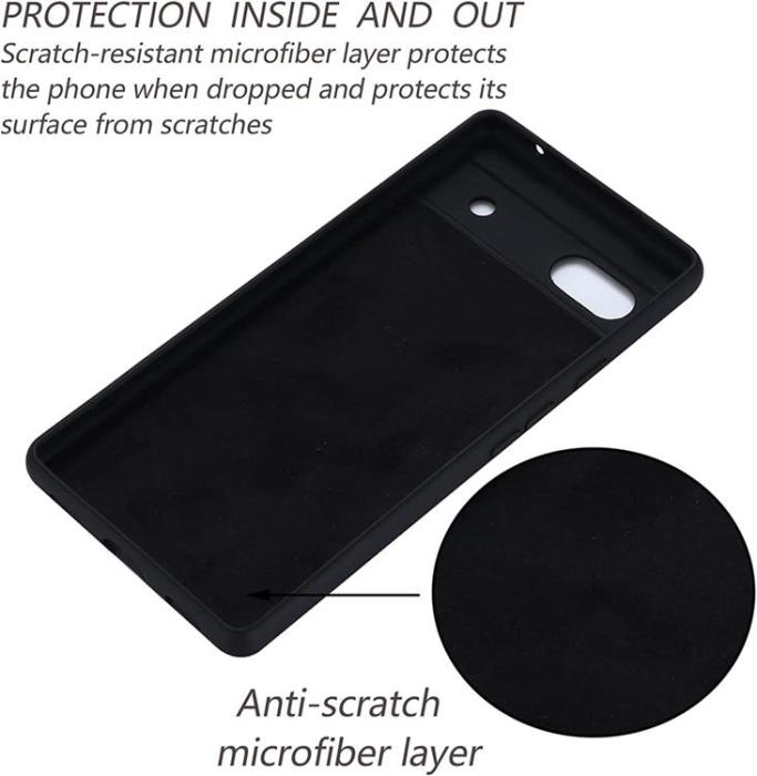 A-One Brand - Google Pixel 6a Skal Liquid Silicone - Svart