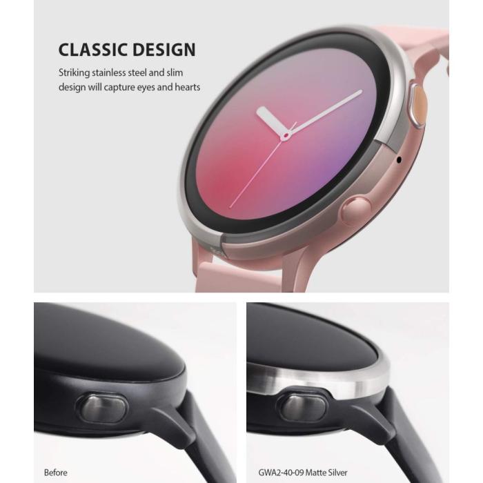 UTGATT5 - RINGKE Infattningsring Styling Galaxy Watch Aktiv 2 (44Mm) Glänsande Svart