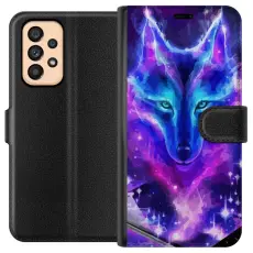 Gustaf - Pl&aring;nboksfodral till Samsung Galaxy A53 5G med Neon Varg