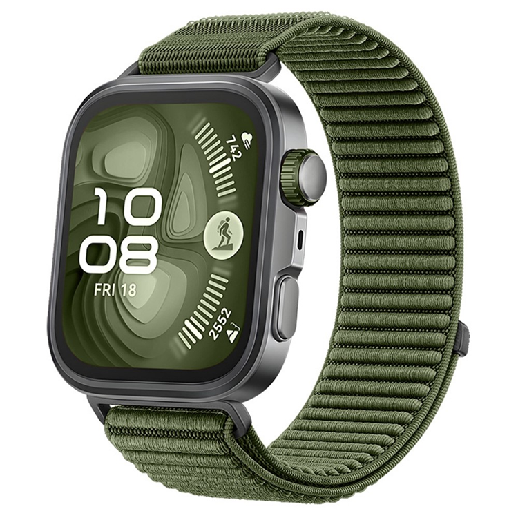 Huawei Watch Fit 4/Fit 4 Pro Armband Magic Tape Nylon - Mörkgrön | 5123 | AlltMobil