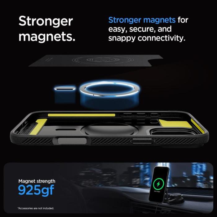 Spigen - Spigen iPhone 16 Pro Mobilskal Magsafe Rugged Armor - Grå