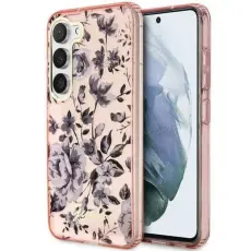 Guess - Guess Mobilskal till Galaxy S23 Plus Flower Collection - Rosa