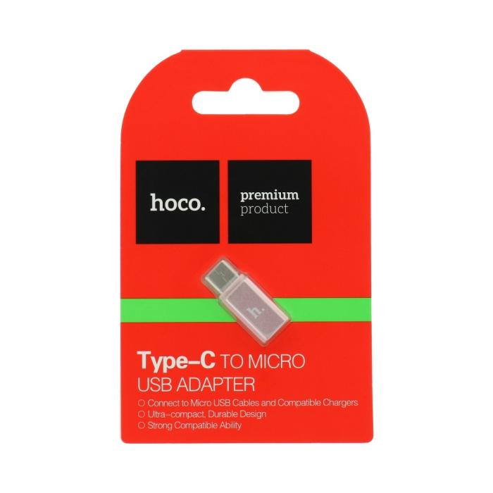 Hoco - HOCO adapter Micro and USB-C Roséguld