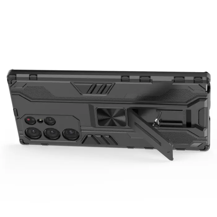 OEM - ShockProof Kickstand Skal Galaxy S22 Ultra - Röd