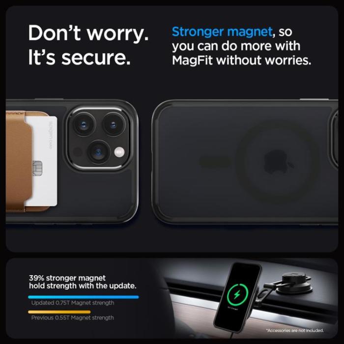 Spigen - Spigen iPhone 15 Pro Mobilskal Magsafe Ultra Hybrid - Svart