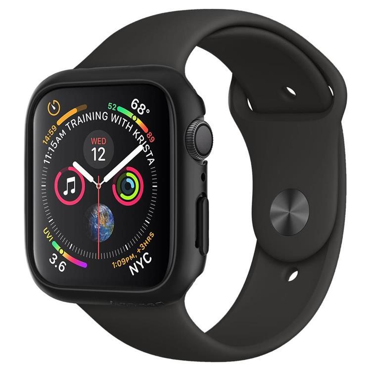 Spigen Apple Watch 4/5/6/SE (44mm) Skal Thin Fit - Svart | 5122 | AlltMobil