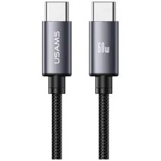USAMS - USAMS USB-C till USB-C 60W Kabel 1m U91 - Tarnish