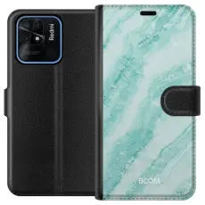 Gustaf - Pl&aring;nboksfodral till Xiaomi Redmi 10C med Mint Marble