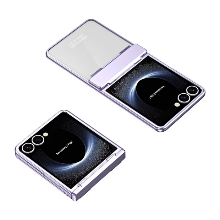 A-One Brand - Galaxy Z Flip 7 Mobilskal Electroplating med skärmskydd - Lila
