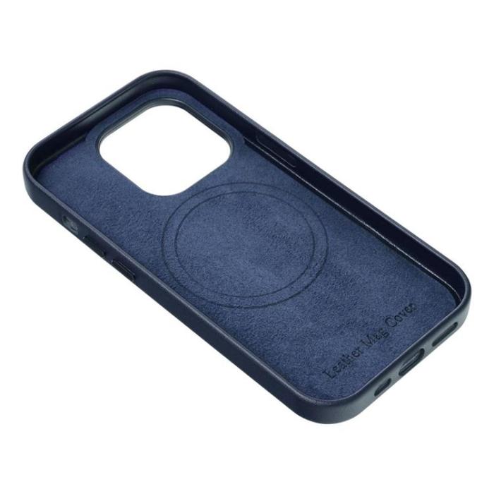 OEM - iPhone 11 Pro Magsafe Skal Läder - Indigo Blå