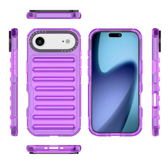 A-One Brand - iPhone 17 Air Mobilskal Stripe Design Detachable - Lila
