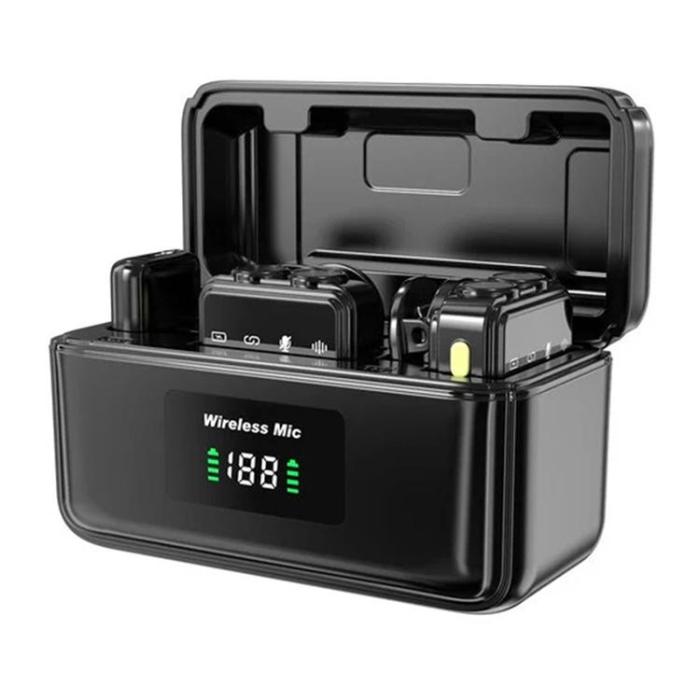 WIWU - WIWU Lavaliermikrofon med iP + Typ C 2-i-1-Mottagare Wi-WM005 - Svart