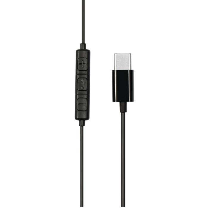 UTGATT1 - Streetz Semi In-ear Mörlurar USB-C - Svart