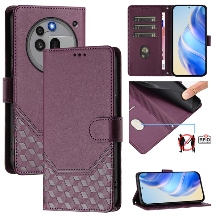 A-One Brand - Nothing Phone (3a) Pro Plånboksfodral Imprinted Honeycomb RFID