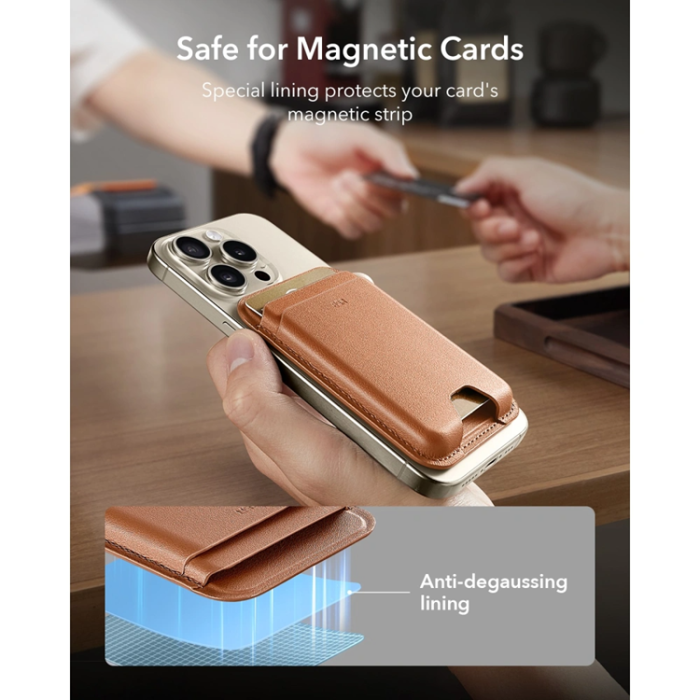 ESR - ESR MagSafe Korthållare Magnetisk Classic RFID - Brun
