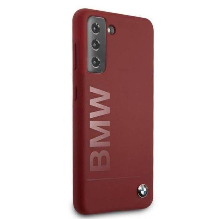 BMW - BMW Silicone Signature Logo Skal Galaxy S21 5G - Röd