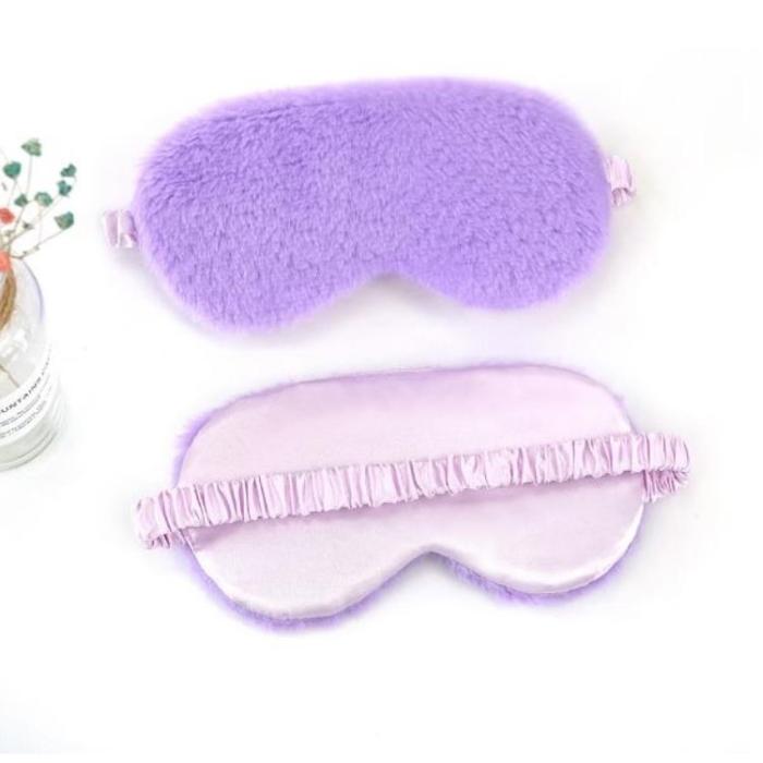 A-One Brand - Bekväm Furry Sovmask/Ögonmask - Lila
