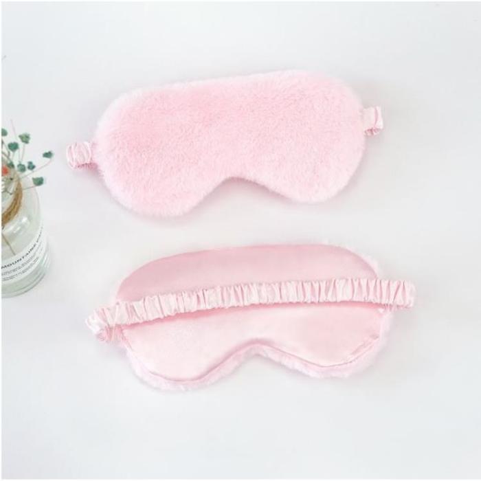 A-One Brand - Bekväm Furry Sovmask/Ögonmask - Rosa