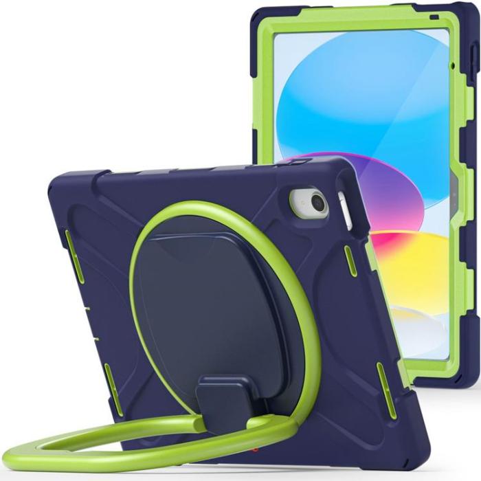 Tech-Protect - Tech-Protect iPad 10.9 (2022) Fodral X-Armored - Navy/Lime