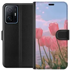 Gustaf - Pl&aring;nboksfodral till Xiaomi 11T med Rosa Tulpaner
