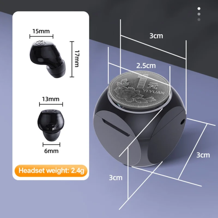 A-One Brand - Singel Mini Bluetooth In-Ear Trådlösa Hörlurar Q1 - Rosa