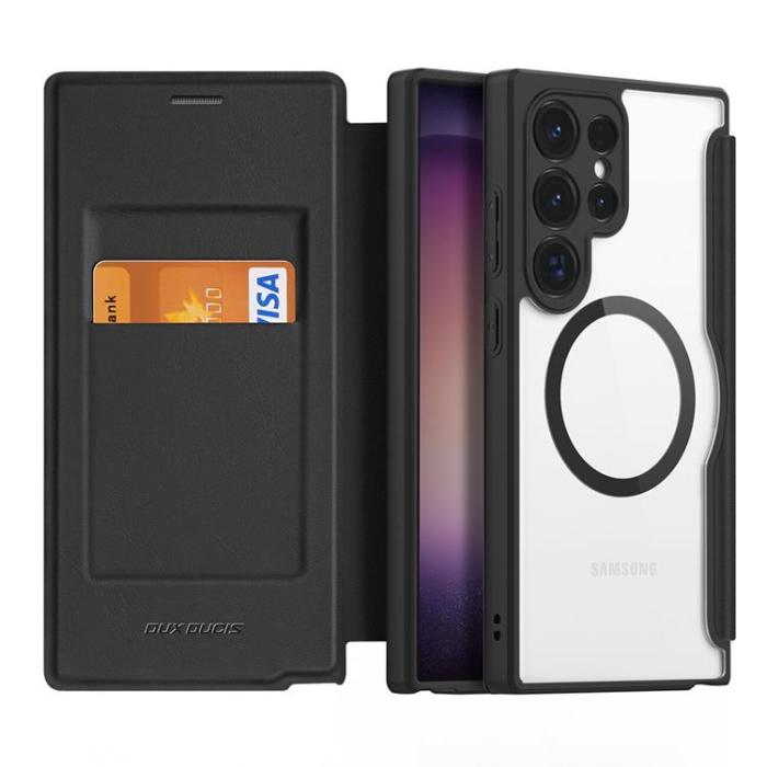 Dux Ducis - Dux Ducis Galaxy S24 Ultra Plånboksfodral Magsfae Skin X Pro - Svart