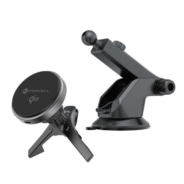 Forcell - Forcell Qi2 MagSafe Bilhållare med 15W Trådlös Laddning F-Grip