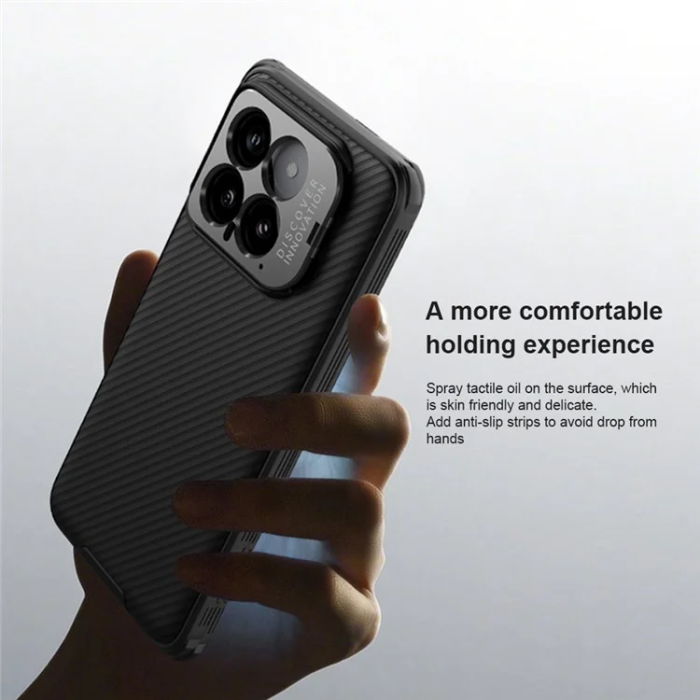Nillkin - Nillkin Xiaomi 14 Mobilskal CamShield Prop Kickstand - Svart