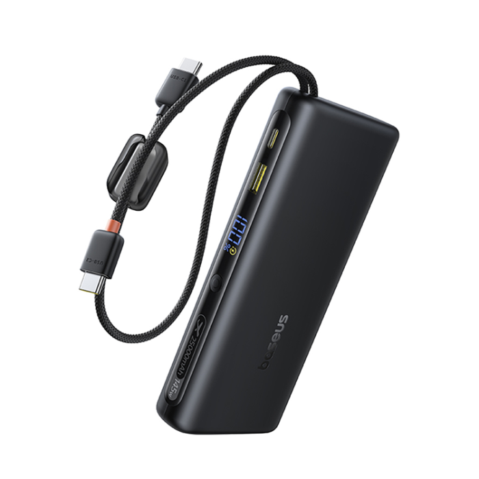 BASEUS - Baseus Powerbank 25000mAh Dual USB-C Kable 145W - Svart